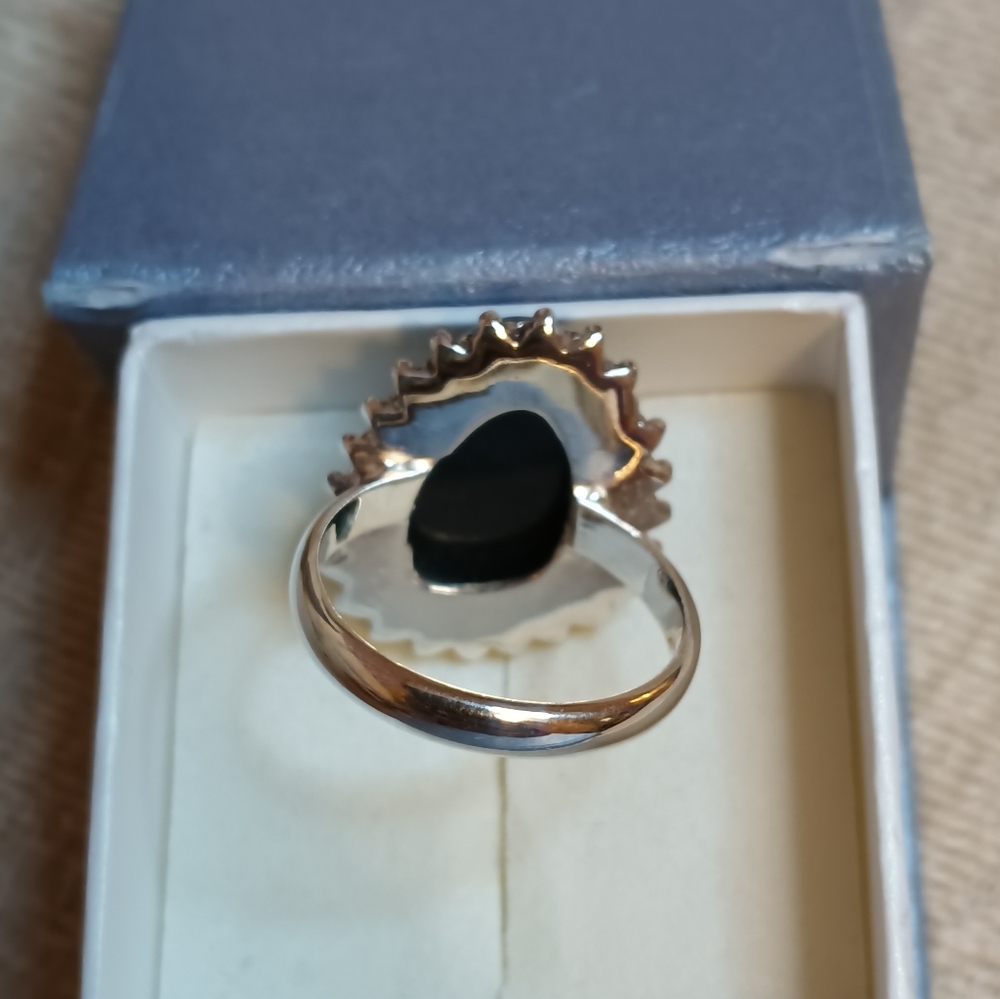 CALIFORNIA BLACK JADE RING - Picture 3 of 3